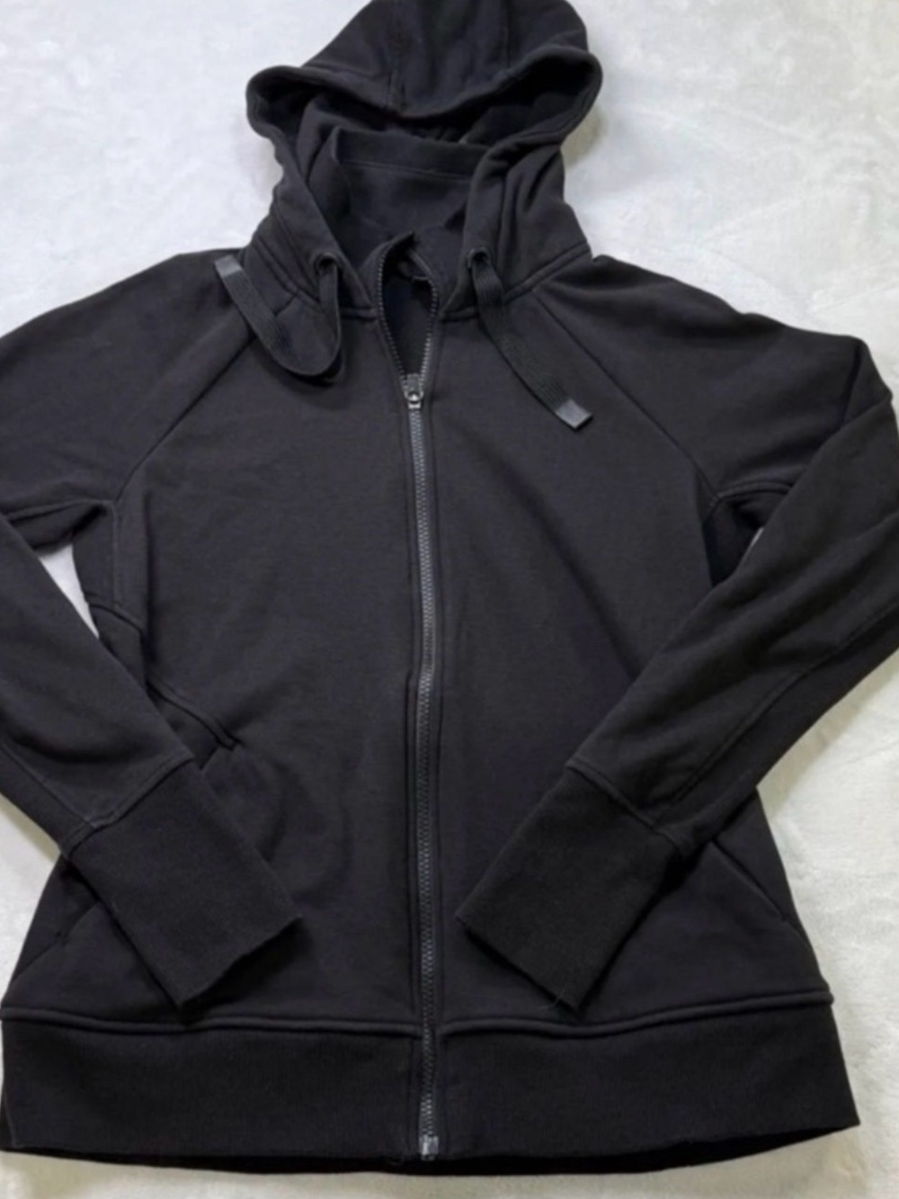 Athleta Black Full-Zip Hooded Jacket